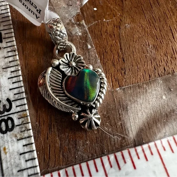 Aurora Opal, Sterling Silver NWT Dainty Pendant wholesale $55 USD, just pendant - Picture 6 of 8